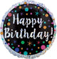 Amscan_OO Balloon - Foil Polka Dot Bday Self Balloon 45cm Each