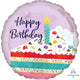 Amscan_OO Balloon - Foil Purple Confetti Cake Happy Birthday Foil Balloon 45cm Each