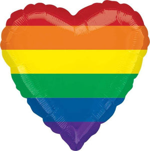 Amscan_OO Balloon - Foil Rainbow Fun Heart Foil Balloon 45cm Each