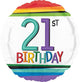 Amscan_OO Balloon - Foil Rainbow Happy Birthday 21st Foil Balloon 45cm Each