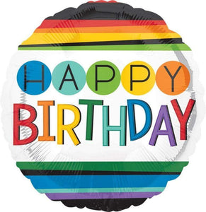 Amscan_OO Balloon - Foil Rainbow Happy Birthday Foil Balloon 45cm