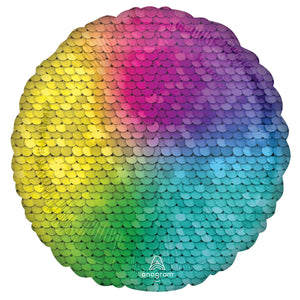 Amscan_OO Balloon - Foil Rainbow Jewel Sequins Foil Balloon 45cm Each