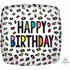 Rainbow Leopard Happy Birthday Foil Balloon 45cm Each
