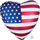 Amscan_OO Balloon - Foil Satin Infused Patriotic Heart Flag Foil Balloon 45cm Each