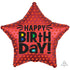 Satin Infused Star Happy Birthday Foil Balloon 45cm Each