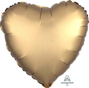 Amscan_OO Balloon - Foil Satin Luxe Gold Sateen Heart Foil Balloon 45cm Each