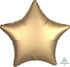 Satin Luxe Gold Sateen Star Foil Balloon 45cm Each