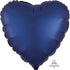 Satin Luxe Navy Heart Foil Balloon 45cm Each