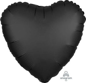 Amscan_OO Balloon - Foil Satin Luxe Onyx Heart Foil Balloon 45cm Each
