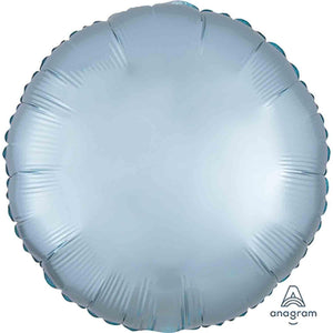 Amscan_OO Balloon - Foil Satin Luxe Pastel Blue Circle Foil Balloon 45cm Each