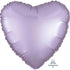 Satin Luxe Pastel Lilac Heart Foil Balloon 45cm Each