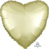 Satin Luxe Pastel Yellow Heart Foil Balloon 45cm Each