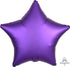 Satin Luxe Purple Royale Star Foil Balloon 45cm Each