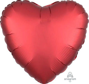 Amscan_OO Balloon - Foil Satin Luxe Sangria Heart Foil Balloon 45cm Each