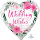 Amscan_OO Balloon - Foil Satin Wedding Wishes Heart Foil Balloon 45cm Each