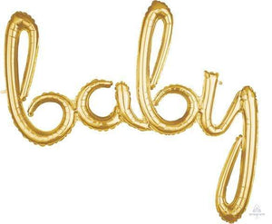 Amscan_OO Balloon - Foil Script Phrase baby Gold Foil Balloon 99cm x 83cm Each