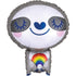 Sloth Rainbow Foil Balloon 40cm x 48cm Each