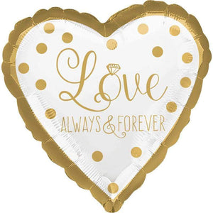 Amscan_OO Balloon - Foil Sparkling Gold Wedding Foil Balloon 45cm Each