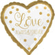 Amscan_OO Balloon - Foil Sparkling Gold Wedding Foil Balloon 45cm Each