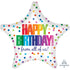 Star Happy Birthday from all of us Dots Foil Balloon 45cm Each
