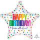 Amscan_OO Balloon - Foil Star Happy Birthday from all of us Dots Foil Balloon 45cm Each