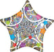 Amscan_OO Balloon - Foil Star Happy Birthday Self Sealing Foil Balloon 45cm