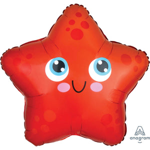 Amscan_OO Balloon - Foil Starfish Foil Balloon 43cm x 40cm Each