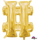 Amscan_OO Balloon - Foil Symbol # Gold Foil Balloon 40cm Each