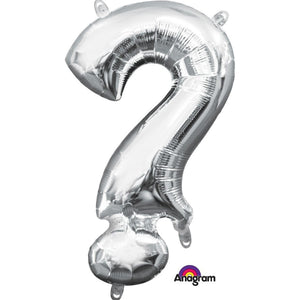 Amscan_OO Balloon - Foil Symbol ? Silver Foil Balloon 40cm Each