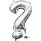 Amscan_OO Balloon - Foil Symbol ? Silver Foil Balloon 40cm Each