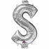 Symbol $ Silver Foil Balloon 40cm Each