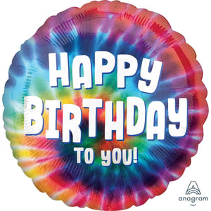 Amscan_OO Balloon - Foil Tie Dye Happy Birthday To You Foil Balloon 45cm Each