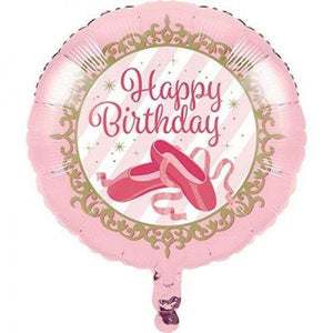 Amscan_OO Balloon - Foil Twinkle Toes Birthday Ballet Slippers Foil Balloon 45cm 8pk