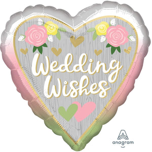 Amscan_OO Balloon - Foil Wedding Wishes Ombre Foil Balloon 45cm Each