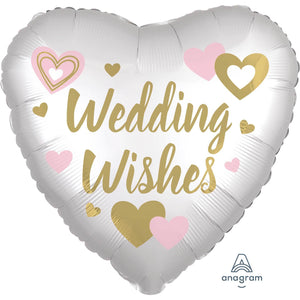 Amscan_OO Balloon - Foil Wedding Wishes White Foil Balloon 45cm  Each