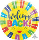 Amscan_OO Balloon - Foil Welcome Back Colourful Stripes Foil Balloon 45cm Each