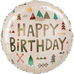 Balloon - Foil Wilderness Happy Birthday Foil Balloon 45cm Each