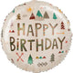 Balloon - Foil Wilderness Happy Birthday Foil Balloon 45cm Each