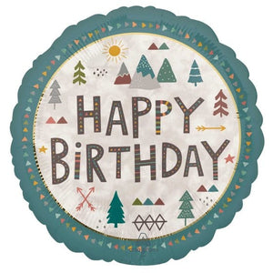 Balloon - Foil Wilderness Happy Birthday Jumbo Shape Foil Balloon 53cm Each