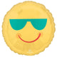 Amscan_OO Balloon - Foil Yellow Smiley Face & Sunglasses Foil Balloon 45cm Each