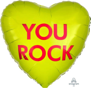 Amscan_OO Balloon - Foil You Rock Candy Heart Foil Balloon 45cm Each