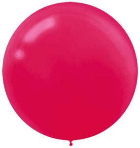 Balloon - Plain Latex Apple Red Latex Balloons 60cm 4pk