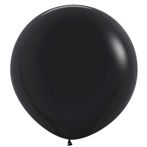 Amscan_OO Balloon - Plain Latex Black Red Latex Balloons 60cm 3pk