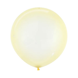 Amscan_OO Balloon - Plain Latex Crystal Pastel Yellow Latex Balloons 60cm 3pk