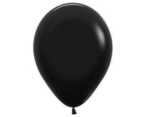 Amscan_OO Balloon - Plain Latex Fashion Black Latex Balloons 45cm 6pk