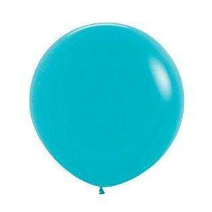 Amscan_OO Balloon - Plain Latex Fashion Caribbean Blue Latex Balloons 90cm 2pk