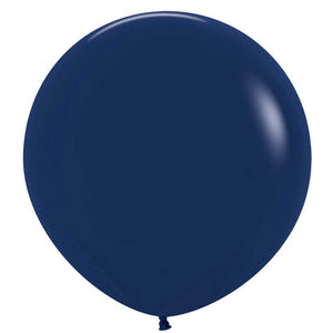 Amscan_OO Balloon - Plain Latex Fashion Navy Blue Latex Balloons 60cm 3pk