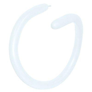 Amscan_OO Balloon - Plain Latex Fashion White Modelling Latex Balloons 260T 100pk