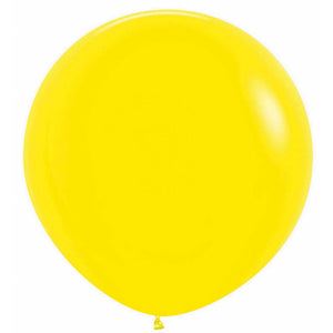 Amscan_OO Balloon - Plain Latex Fashion Yellow Latex Balloons 60cm 3pk