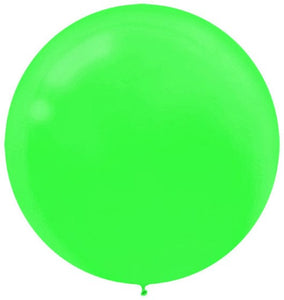 Balloon - Plain Latex Festive Green Latex Balloons 60cm 4pk